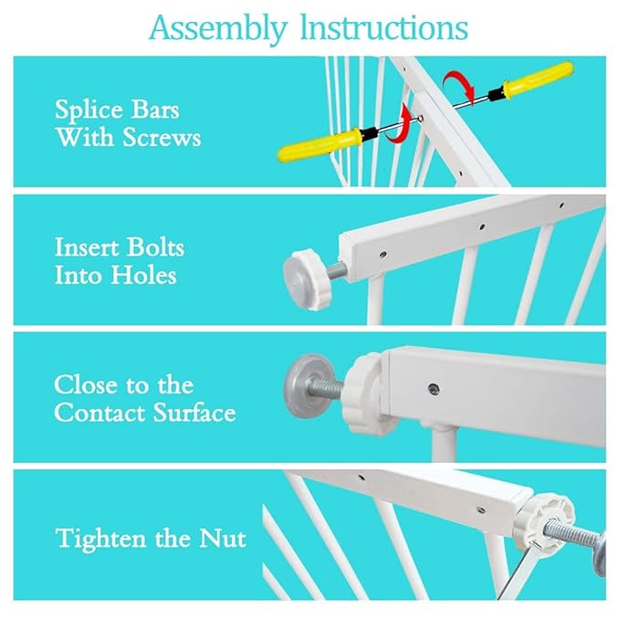 WAOWAO Window Safety Guards for Children Kids Child Toddler Pets Proof Extra Wide White Tension Security Window Guard Gate for Home Fit 86.61"-111.81" Sliding Windows (4 Piece)