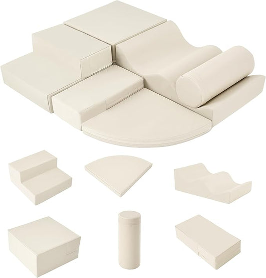 Merax Climbing Toys for Toddlers, Soft Climb and Crawl Playset Indoor Baby Soft Foam Blocks for Climbing, Crawling, 6-Piece