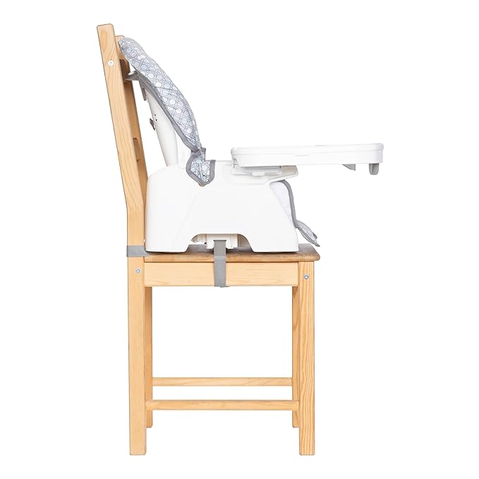 Baby Trend Adapt SpaceSaving Booster High Chair, Elephant Meadow Coral