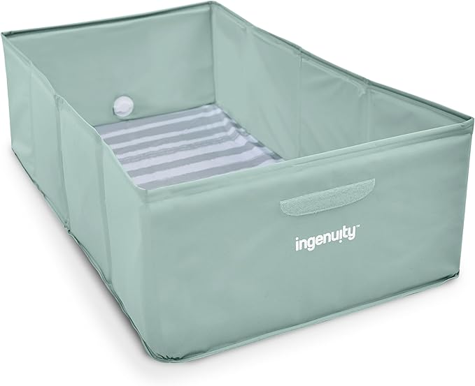 Ingenuity Tuckaway Toddler Folding Tub, Converts Shower to Tub, Folds to Store, Easy to Clean, No Assembly Required, Portable Baby Bathtub for Travel, 12M-5Y