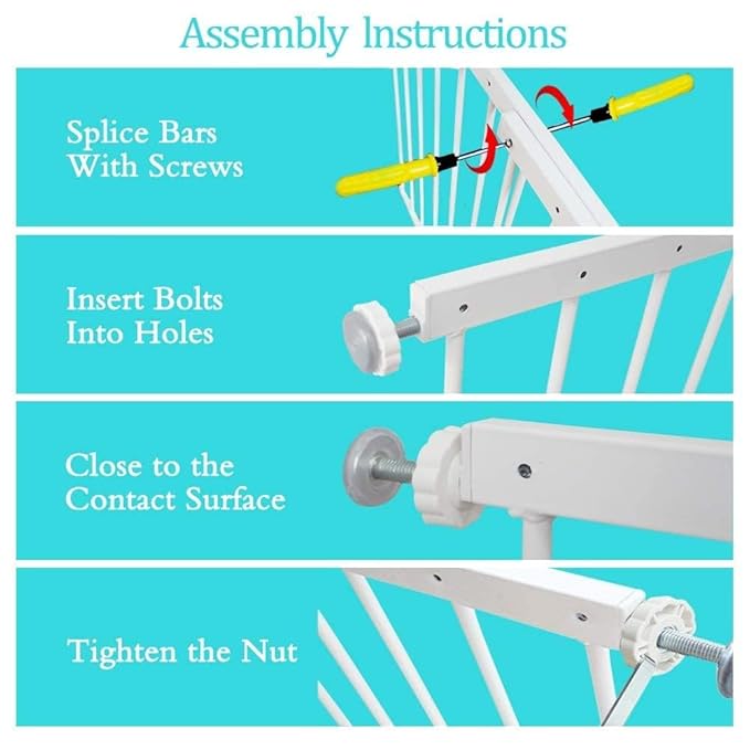 WAOWAO Window Safety Guards for Children Kids Child Toddler Pets Proof Extra Wide White Tension Security Window Guard Gate for Home Fit 36.22"-61.41" Sliding Windows (2 Piece)