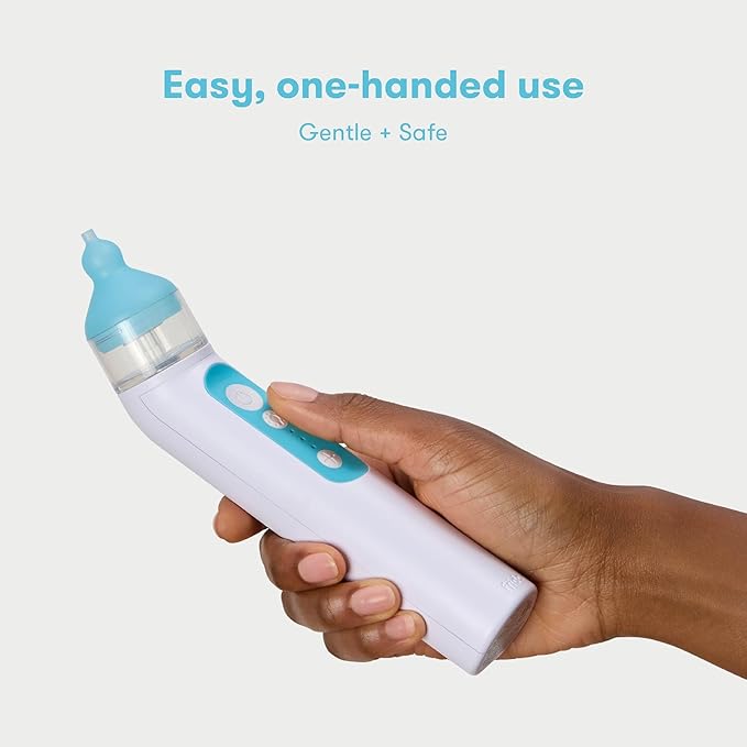 Frida Baby Electric NoseFrida Nasal Aspirator for Baby, Nose Sucker for Baby & Toddler, Upgraded Nasal Aspirator for Congestion + Allergy Relief with 3 Suction Levels, 2 Silicone Tips, USB