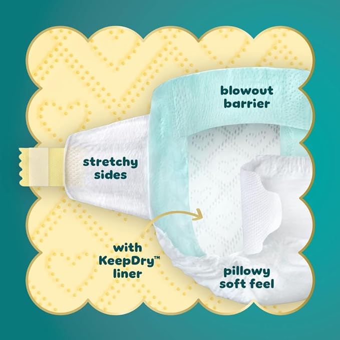 Pampers Swaddlers Diapers, Size 5 (20-37 lbs), 58 Count, Absorbent, Keeps Baby Dry and Comfortable, Skin Safe Disposable Baby Diaper (Packaging May Vary)