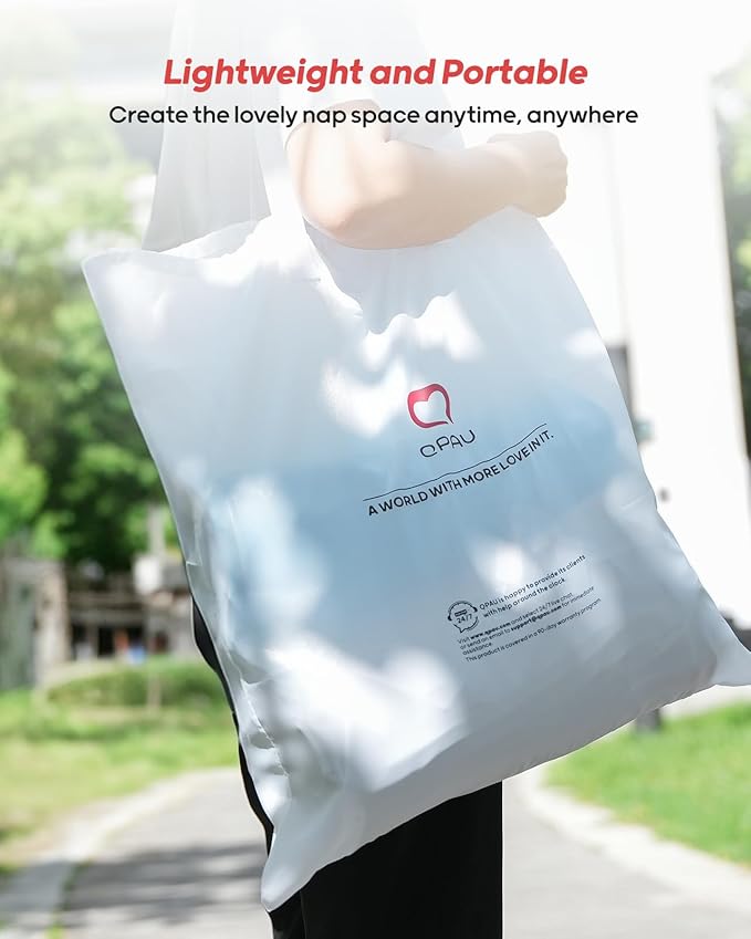 QPAU Inflatable Toddler Travel Bed with 3-Sided Safety Bumpers, Extra Large Kids Air Mattress, Includes Detachable Mattress, Portable for Camping, Travel, Home Use (Red)