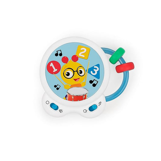 Baby Einstein Tiny Tempo Musical Toy Drum, Ages 3+ Months, Bead Chaser