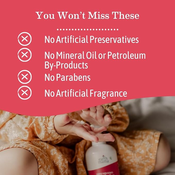 Earth Mama Simply Non-Scents Baby Lotion for Dry Skin, Calendula Cream, Skin Care for Kids, Organic Moisturizer, Unscented Lotion with Aloe, Rooibos, & Shea Butter, 8-Fl oz