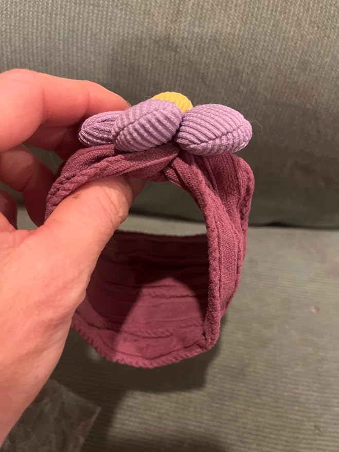 CÉLLOT Baby Flower Headbands Baby Girls Nylon Headbands Soft Elastic Hairbands Hair Accessories for Newborn Infant Toddler Kids (Violet,Cameo,Pink)