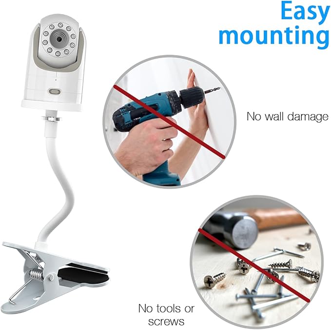 Baby Monitor Mount, Universal Baby Camera Holder Baby Camera Stand for Crib Nursery, Compatible with Infant Optics DXR-8 and DXR-8 PRO