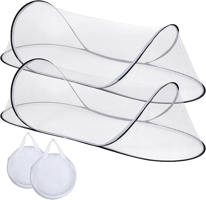 78.7 * 31.5 * 23.6 Inch Large Pop Up Mosquito Net, Collapsible Portable Mosquito Tent, Suitable for Adult Baby Bedroom, Outdoor Camping Use (White*2)