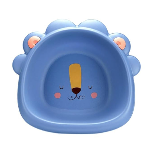 Yajuyi Wash Basin Baby Bath Tub Laundry Tub Comfortable Cartoon Foot Basin Washing up Basin for Traveling Household Children Baby, Blue
