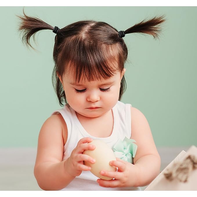 200PCS Small Hair Ties,No Crease Baby Hair Ties,Elastic Hair Ponytail Holder Hair Accessories for Baby Girls Infants Toddlers Kids,Black