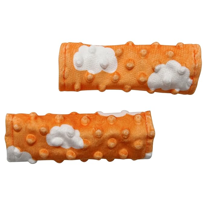 Baby Car Seat Neck Cover, Car Seat Strap Cover, Seat Belt Cushions Pads, Shoulder Strap Protectors, Reversible Pram Harness Covers in Minky Floral, Baby Neck Pad Protector, Rainbow