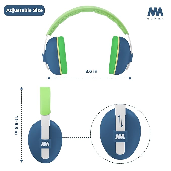 Mumba Baby Ear Protection Noise Cancelling Headphones - Earmuffs for Babies and Toddlers - Ages 3-24+ Months