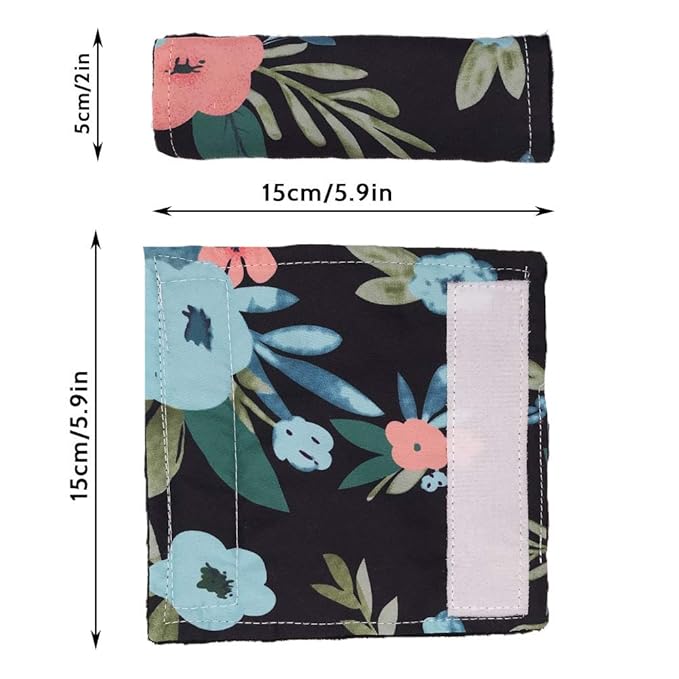 Baby Car Seat Neck Cover, Car Seat Strap Cover, Seat Belt Cushions Pads, Shoulder Strap Protectors, Reversible Pram Harness Covers in Minky Floral, Baby Neck Pad Protector