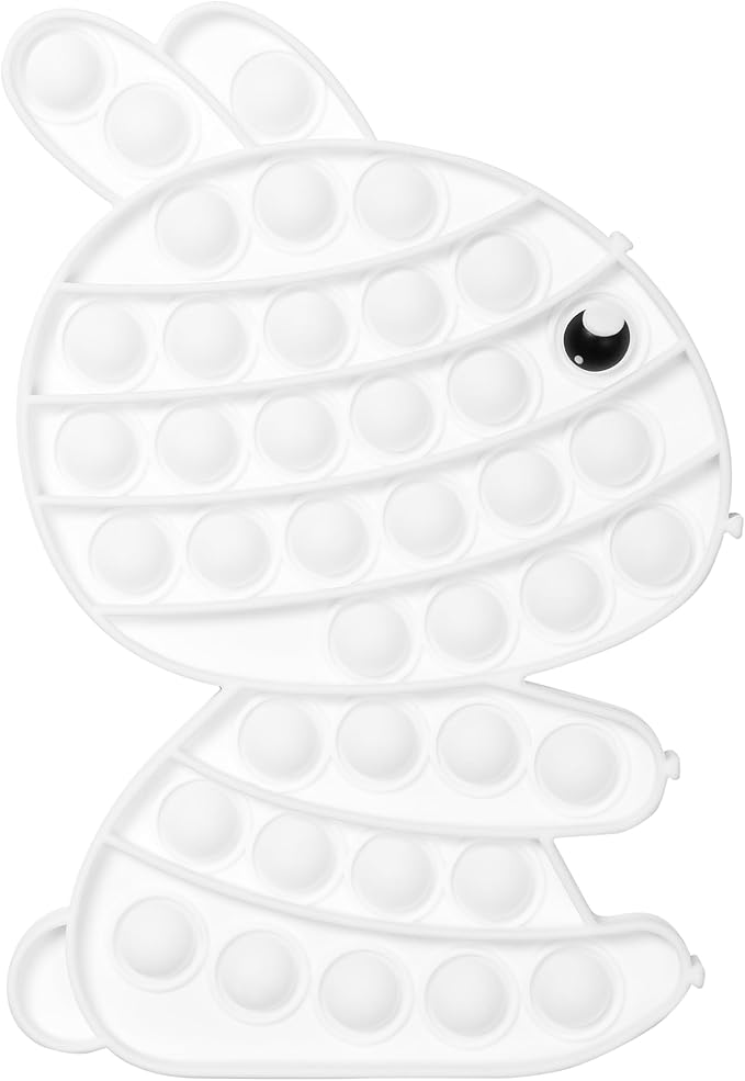 TOMMIKE Easter Bunny Pop It Fidget Toy Bubble Sensory for Anxiety & Stress Relief Special Needs Autism Learning Office School Game Craft Kids Adults (Easter)