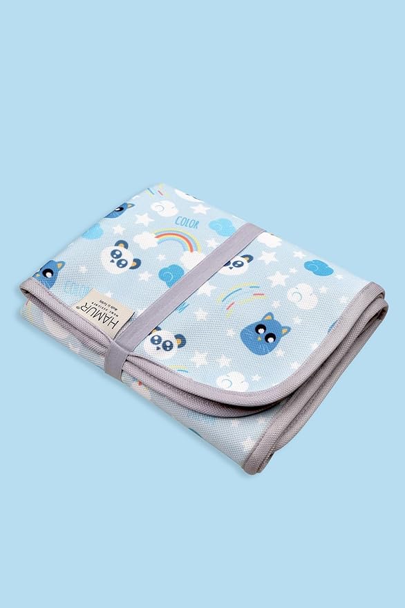 HAMUR HOME Portable Baby Changing Pad – Waterproof, Foldable & Lightweight Travel Mat – Soft & Machine Washable Diaper Changer – Compact & Durable (Dream)