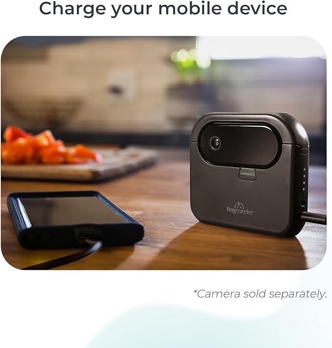 Tiny Traveler Portable Battery Cradle for Wireless Baby Car Camera, 5000mAh 8 Hours Rechargeable Battery Pack – Wireless & Charger, Compatible with Baby Monitors, Mobile Devices