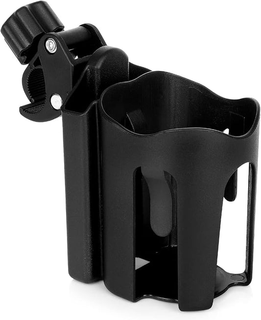 Accmor Stroller Cup Holder with Phone Holder, Universal Cup Holder, Bike Cup Holder, 360° Rotatable Large Caliber Drinks Holder for Stroller, Bike, Wheelchair, Walker