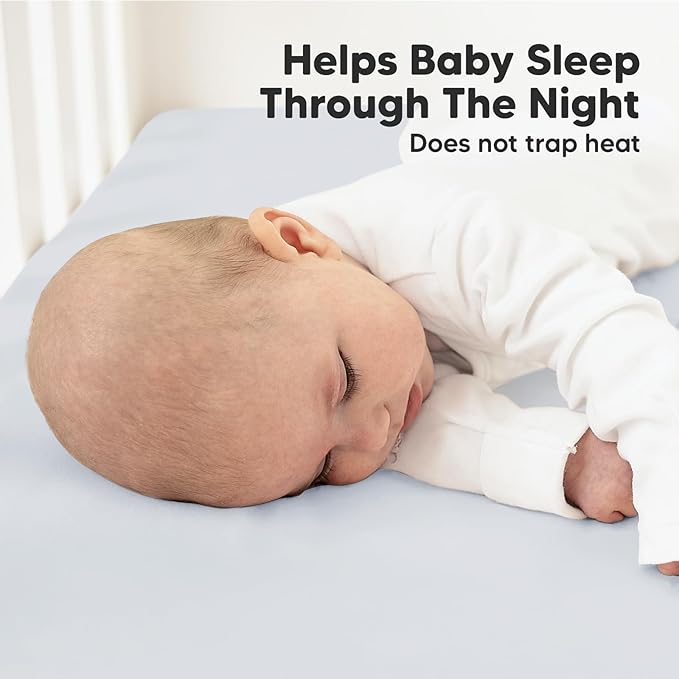 KeaBabies 2-Pack Organic Crib Sheets for Boys, Girls - 52x28 Fitted Crib Mattress Sheet Neutral, Breathable Jersey Cotton Cover for Baby Bed, Toddler Mattress, Soft & Cute Prints (Cove)