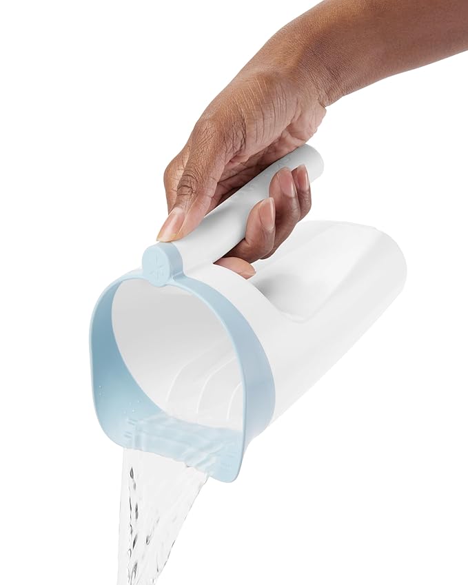 Skip Hop Baby Bath Rinse Cup Wave Tear Free Waterfall Rinser White