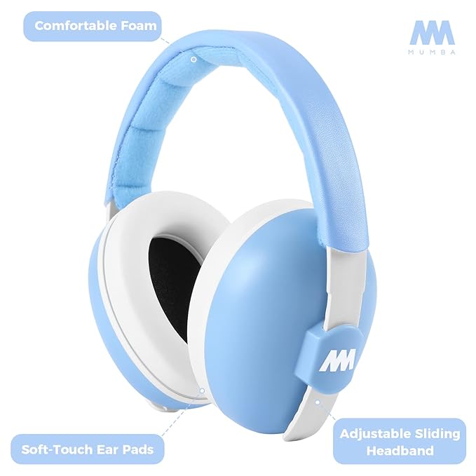 Baby Ear Protection Noise Cancelling Headphones for Babies and Toddlers - Mumba Baby Earmuffs - Ages 3-24+ Months