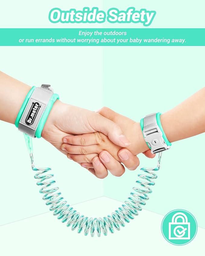 Anti Lost Wrist Link, 2 Pack Toddler Safety Leash with Key Lock, Reflective Child Walking Harness - Dual 8.2ft Length Kids Leash for Supermarket Mall Airport Park Zoo Crowded Places