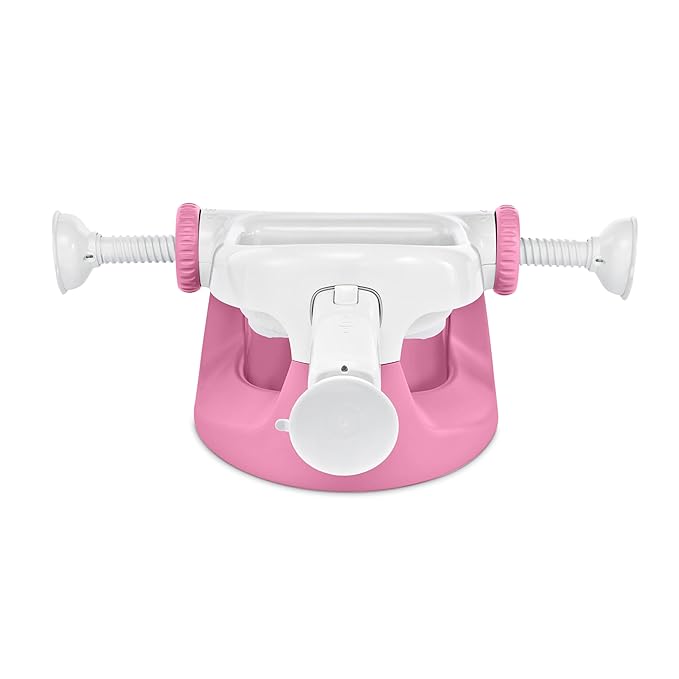 Ingenuity My Bath Seat for Sit-Up Baby Bathing, Sure & Secure Suction Cups, ASTM Safety Tested & Approved, Backrest for Assisted Sitting, Easy Setup & Storage, Pink