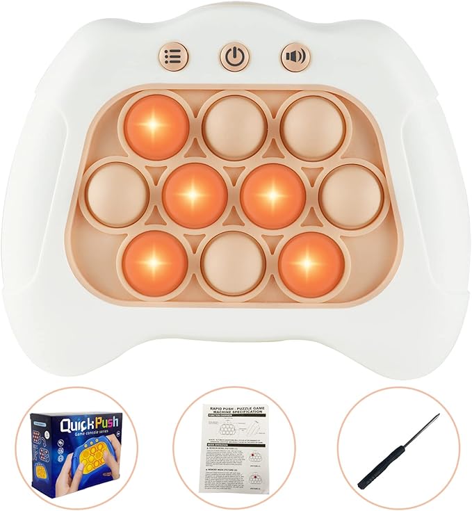 Pop The Target! Handheld Speed Push Game Machine: A Fun Multiplayer Game for Family. Sensory Fidget Toy Christmas Toys Gifts for 6 7 8 9 10 11 12 Years Old Kids Road Trip Car Games Kids White