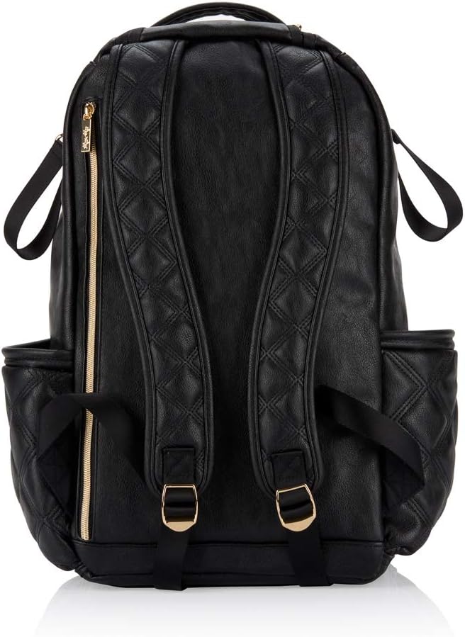 Itzy Ritzy Diaper Bag Backpack – Large Capacity Boss Plus Baby Backpack Diaper Bag Featuring 19 Pockets, Changing Pad, Stroller Clips, and Comfortable Straps (Mystic Black)