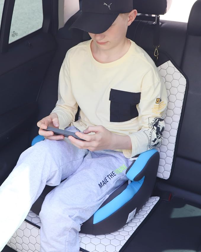 Owleys Premium Leather Car Seat Protector for Child Car Seat Cover from Dirt Scratches (2pc White)