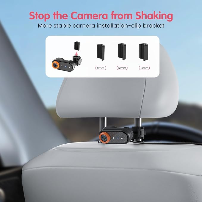 BM2A Baby Car Camera, 3X Zoom & 5.2" 1080P Display for Rear-Facing Car Seats, IR Night Vision, Easy No-Damage Install – Ideal Car Baby Camera for Parents and Pet Owners