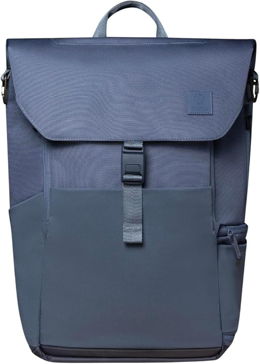 Huhu Diaper Bag Backpack – Large Baby Bag for Moms & Dads – Water-Resistant, Unisex Travel Kit for New Parents – Includes Changing Pad and 2 Organizer Pouches (Dusky Blue)
