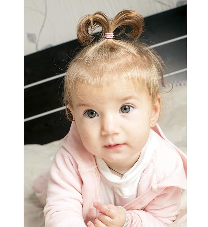 200PCS Small Hair Ties,No Crease Baby Hair Ties,Elastic Hair Ponytail Holder Hair Accessories for Baby Girls Infants Toddlers Kids