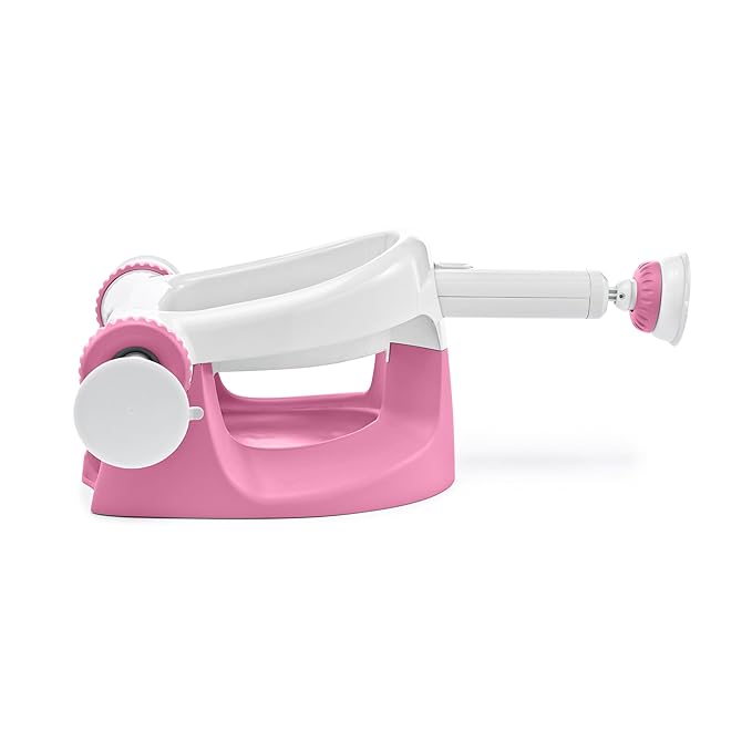 Ingenuity My Bath Seat for Sit-Up Baby Bathing, Sure & Secure Suction Cups, ASTM Safety Tested & Approved, Backrest for Assisted Sitting, Easy Setup & Storage, Pink