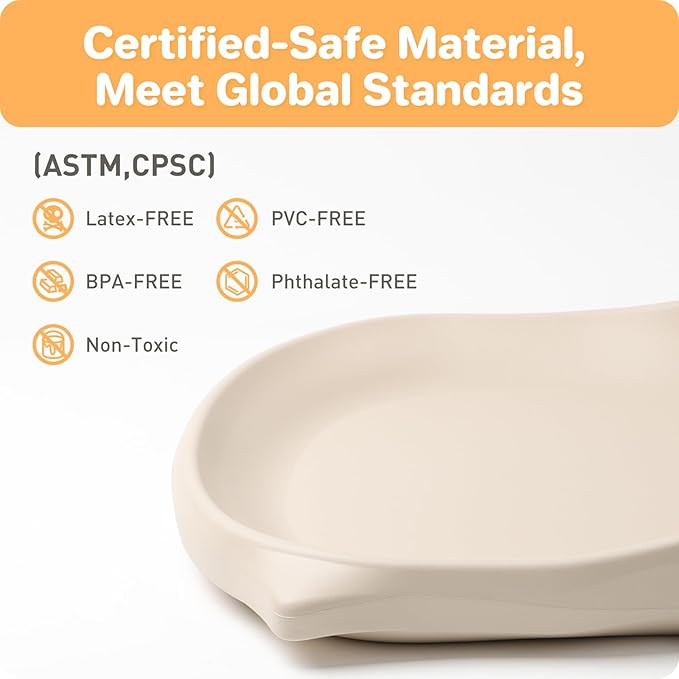 Baby Changing Pad Wipeable & Waterproof, Soft & Non-Slip Adjustable Safety Belt, Changing Table and Dresser, Use for Changing Diaper Clothes Massage Apply Moisturizer, Oat Cat Conpect Design