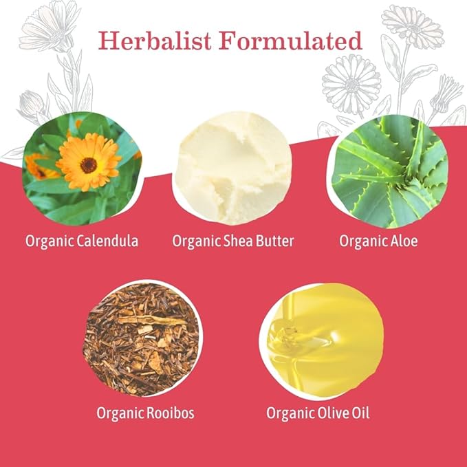 Earth Mama Simply Non-Scents Baby Lotion for Dry Skin, Calendula Cream, Skin Care for Kids, Organic Moisturizer, Unscented Lotion with Aloe, Rooibos, & Shea Butter, 8-Fl oz