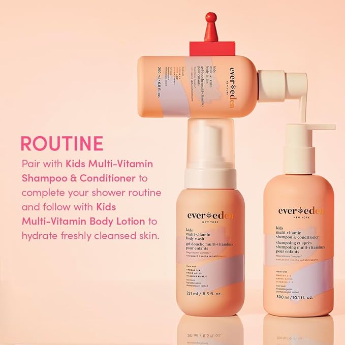 Evereden Kids Multi-Vitamin Body Lotion (6.8 fl.oz., Fresh Pomelo): Gentle & Non-Toxic Moisturizing Lotion | Nourishing & Protective Lotion for Kids