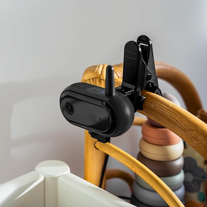 Tiny Traveler Add-On Ai Baby Car Camera – 1080P HD, Night Vision, 1000Ft Long Range, Night Light, Lullabies, Easy Install for Twins, 2 Kids, or Pets (Monitor Not Included)