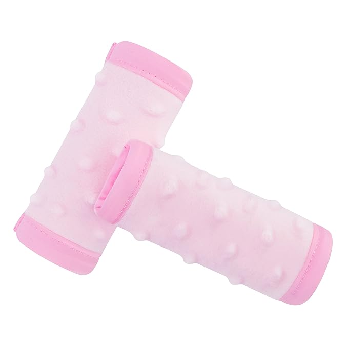 Pro Goleem Car Seat Strap Covers for Babies Girl Soft Car Seat Strap Shoulder Pads for All Car Seats, Stroller, Pushcar, Small Size Designed for Newborn, Pink