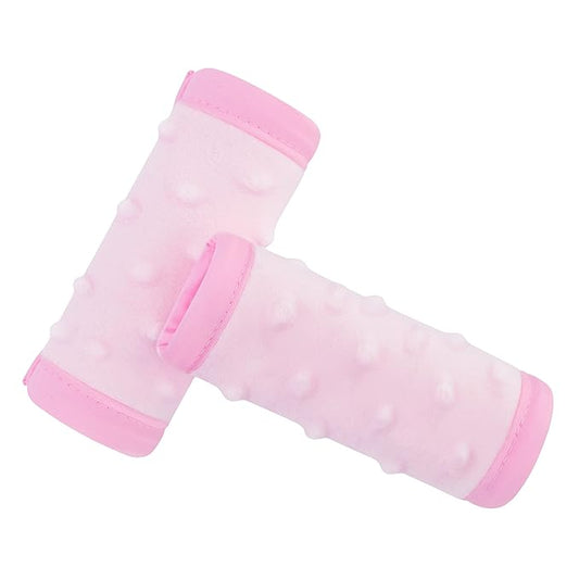 Pro Goleem Car Seat Strap Covers for Babies Girl Soft Car Seat Strap Shoulder Pads for All Car Seats, Stroller, Pushcar, Small Size Designed for Newborn, Pink