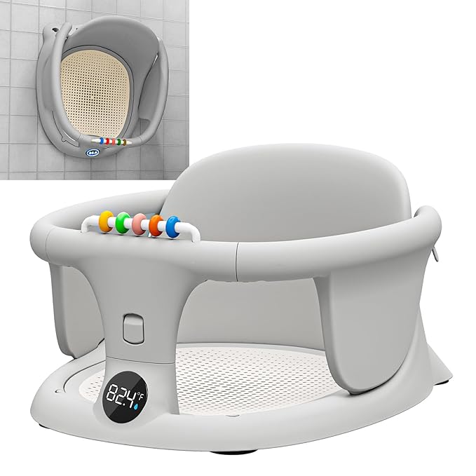 Baby Bath seat for Babies Sitting up Infant Bath tub Portable sit up Seats Bathing Chair Newborn Essentials Toddler Must Haves 0-12 Months Bathtub Sink Bather Sitting Shower Support Travel Ring