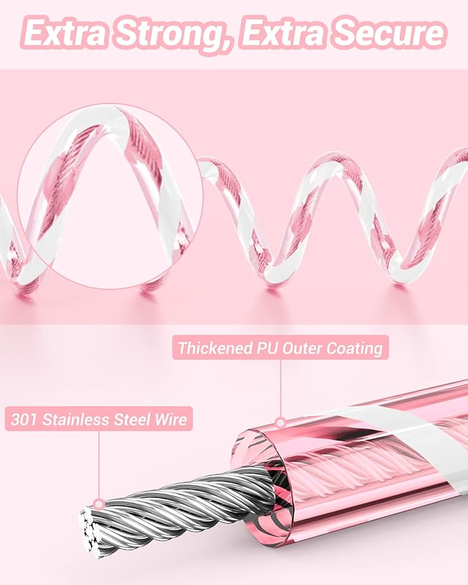 Anti Lost Wrist Link, 2 Pack Toddler Safety Leash with Key Lock, Reflective Child Walking Harness - Dual 8.2ft Length Pink & Blue Kids Leash for Supermarket Mall Airport Amusement Park Zoo