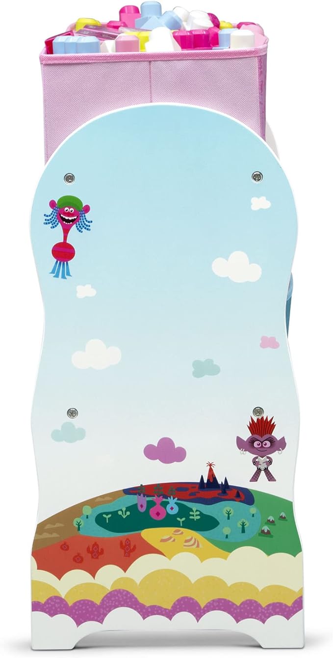 Delta Children Design and Store 6 Bin Toy Storage Organizer, Trolls World Tour