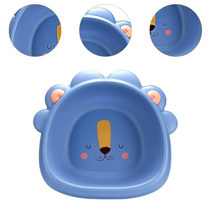 Yajuyi Wash Basin Baby Bath Tub Laundry Tub Comfortable Cartoon Foot Basin Washing up Basin for Traveling Household Children Baby, Blue