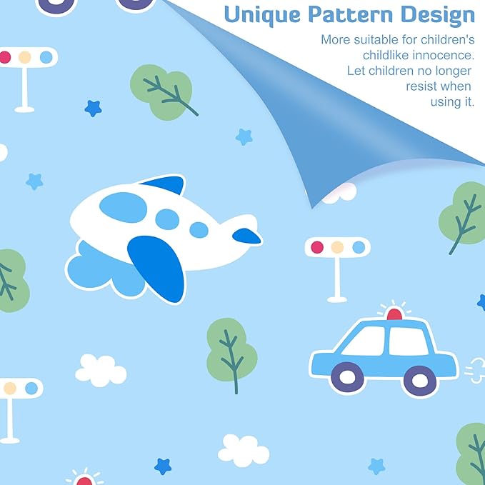 INFANZIA Car Seat Strap Covers for Infants Babies, Soft Carseat Shoulder Pads for Kids, Double-Sided Use Seatbelt Cushion Covers for Stroller, Pushchair & High Chair (Blue)