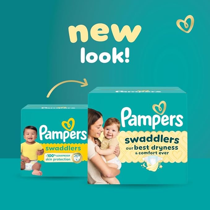 Pampers Swaddlers Diapers, Size 4 (15-34 lbs), 22 Count, Absorbent, Keeps Baby Dry and Comfortable, Skin Safe Disposable Baby Diaper (Packaging May Vary)