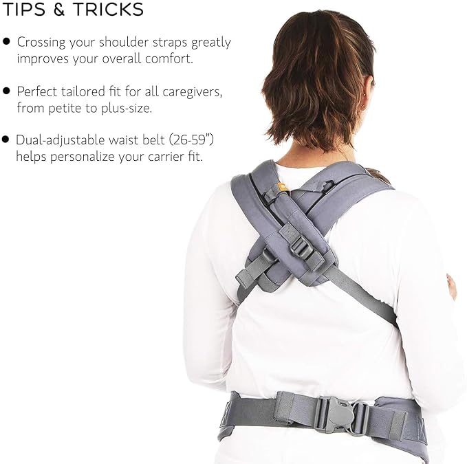 Beco Gemini Baby Carrier from Newborn to Toddler - Certified Ergonomic Newborn Baby Carrier for Infants and Children of 7-35 lbs - M Shape, Adjustable Seat, 100% Organic Cotton (Metro Black)