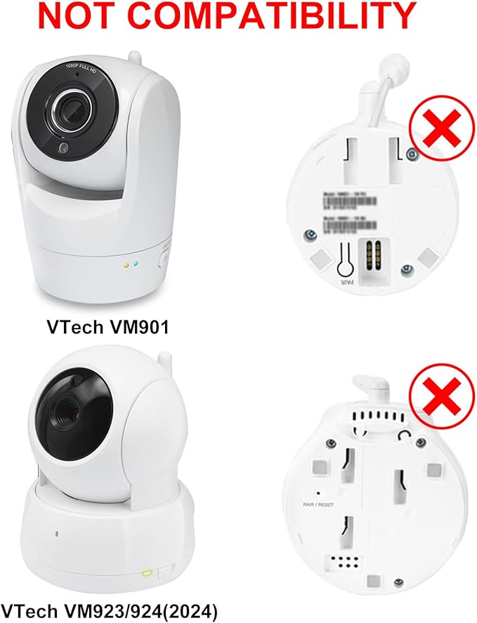 Flexible Baby Monitor Clip Mount Compatible with Infant Optics DXR-8 Pro, Nanit Pro, Owlet, Eufy, HelloBaby, Motorola, Vtimes, Arenti, VTech, Babysense and Other Baby Camera with 1/4 Screw Hole