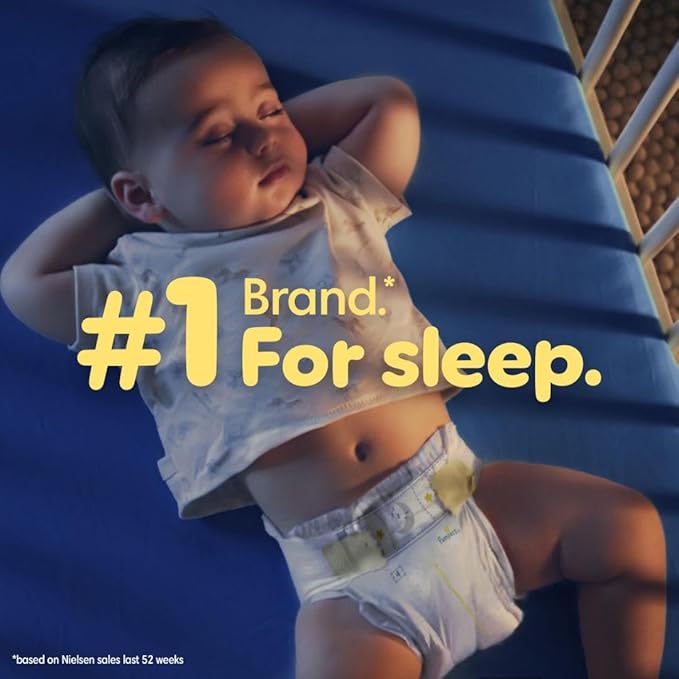 Pampers ZZZ Overnight Diapers, Size 5 (27+ lbs), 50 Count, Nighttime Protection Disposable Baby Diaper, Night Time Leak and Skin Protection