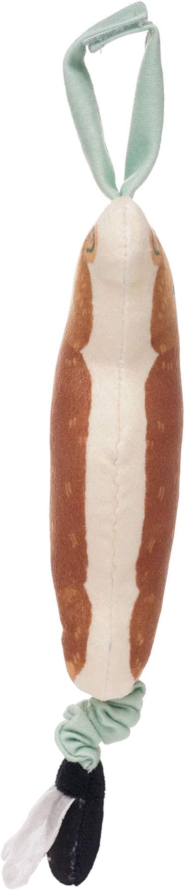 Manhattan Toy Bumble Bear Baby Travel Toy with Jiggle Pull, Crinkle Fabric and Adjustable Loop for Carriers and Cribs